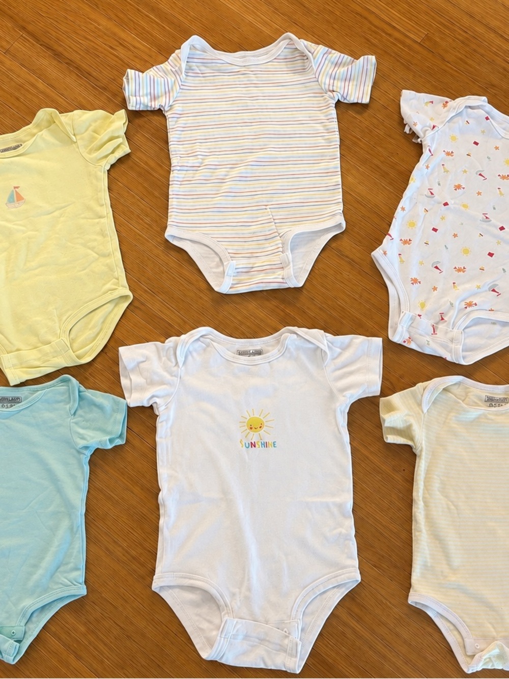 Kirkland Baby Onesies Lot of 6 (9–12 Months)